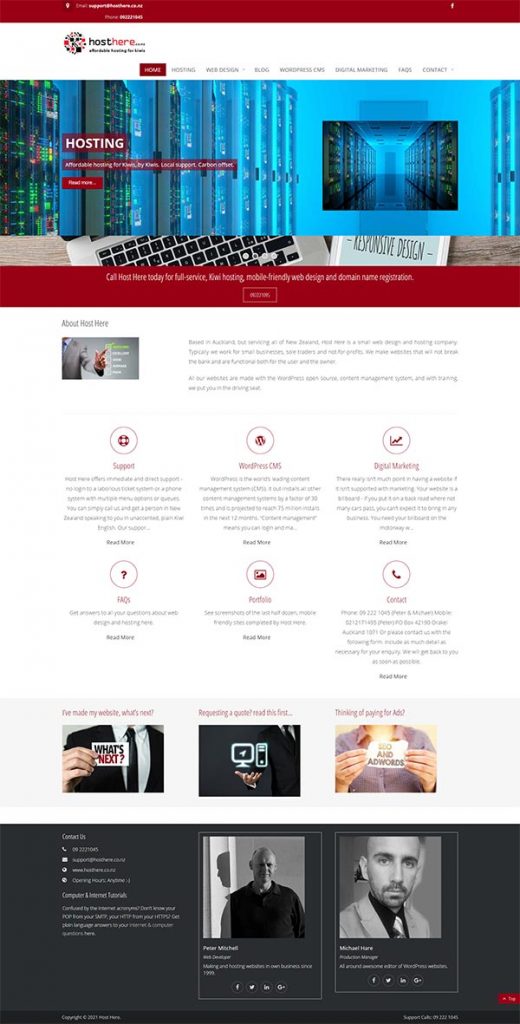 Host Here Website Design